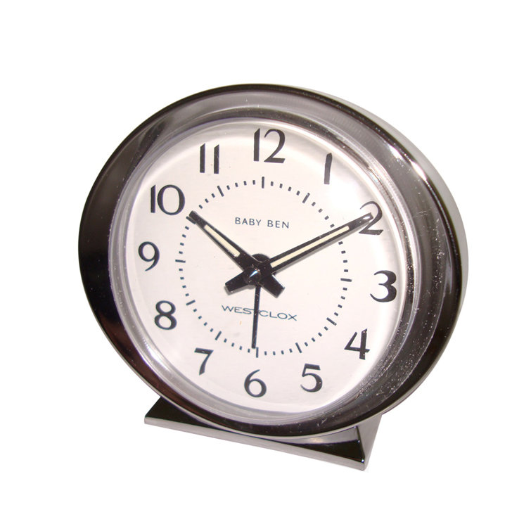 Wrought Studio Analog Metal Quartz Alarm Tabletop Clock & Reviews Wayfair